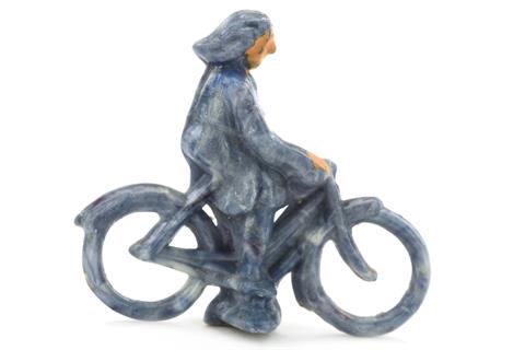 Radfahrer (weiblich), misch-blau