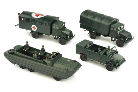 SIKU - Konvolut 4 Militärmodelle der 1960er Jahre