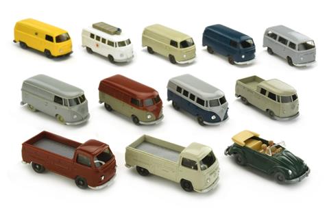 Konvolut 12 VW-Modelle der 1960er/70er Jahre