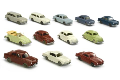 Konvolut 12 VW-PKW der 1960er Jahre
