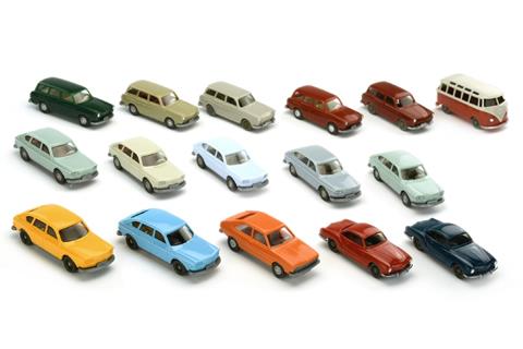 Konvolut 16 VW-PKW der 1960er/70er Jahre