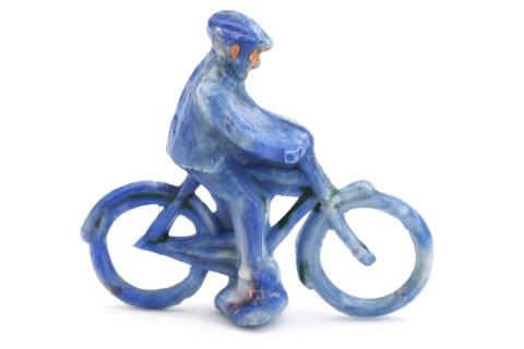 Radfahrer (männlich), misch-blau