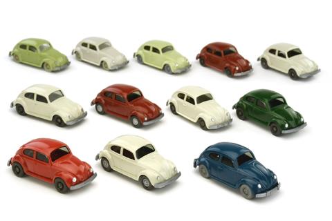 Konvolut 12 VW Käfer der 1960er/70er Jahre