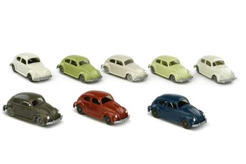 Konvolut 8 VW Käfer der 1960er Jahre