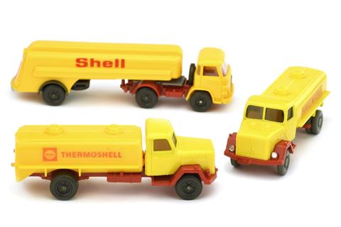 Konvolut 3 Shell-Tankwagen der 1960er Jahre