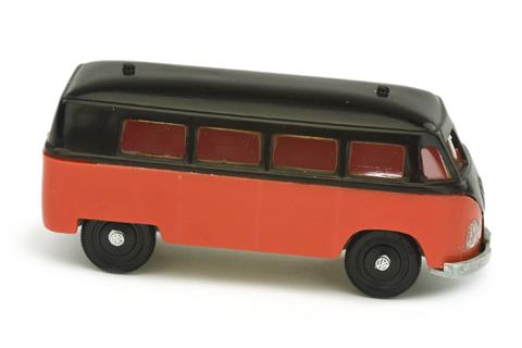 SIKU - (V 16) VW Bus, schwarz/orangerot (2.Wahl)