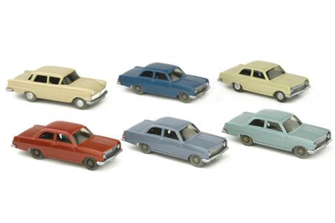 Konvolut 6 Opel-PKW der 1960er/70er Jahre