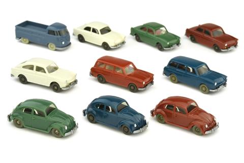 Konvolut 10 VW-PKW der 1960er Jahre