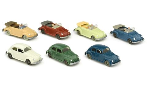 Konvolut 7 VW Käfer der 1960er Jahre