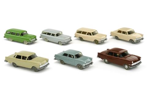 Konvolut 7 Opel-PKW der 1960er Jahre