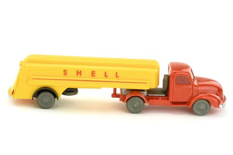 Shell-Tanksattelzug Magirus, orangerot