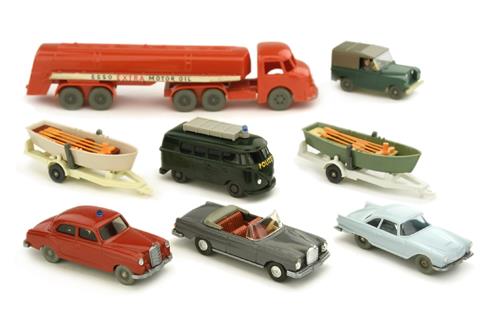 Konvolut 8 Fahrzeuge der 1950er/70er Jahre