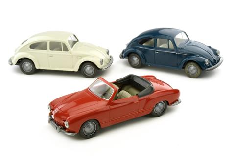 Konvolut 3 VW-PKW der 1960er Jahre